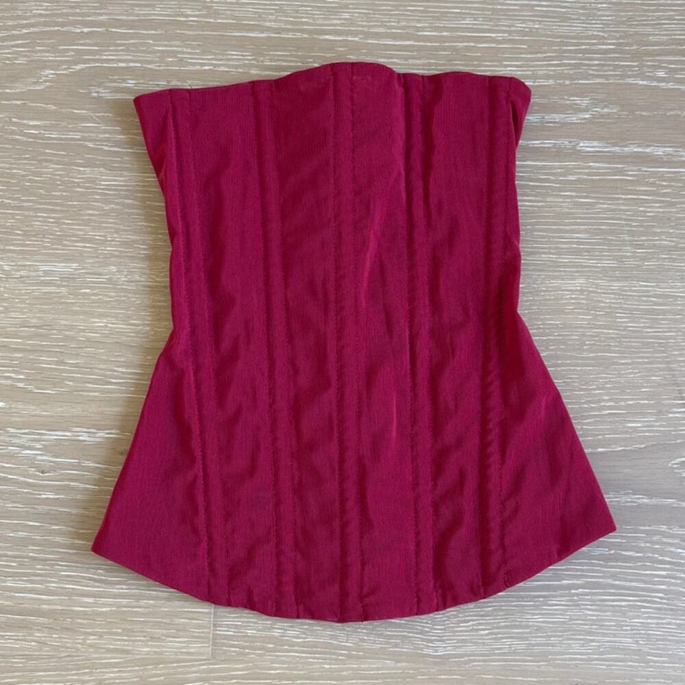 White Fox Tell Me A Secret Strapless Bustier Corset Size XXS in Red